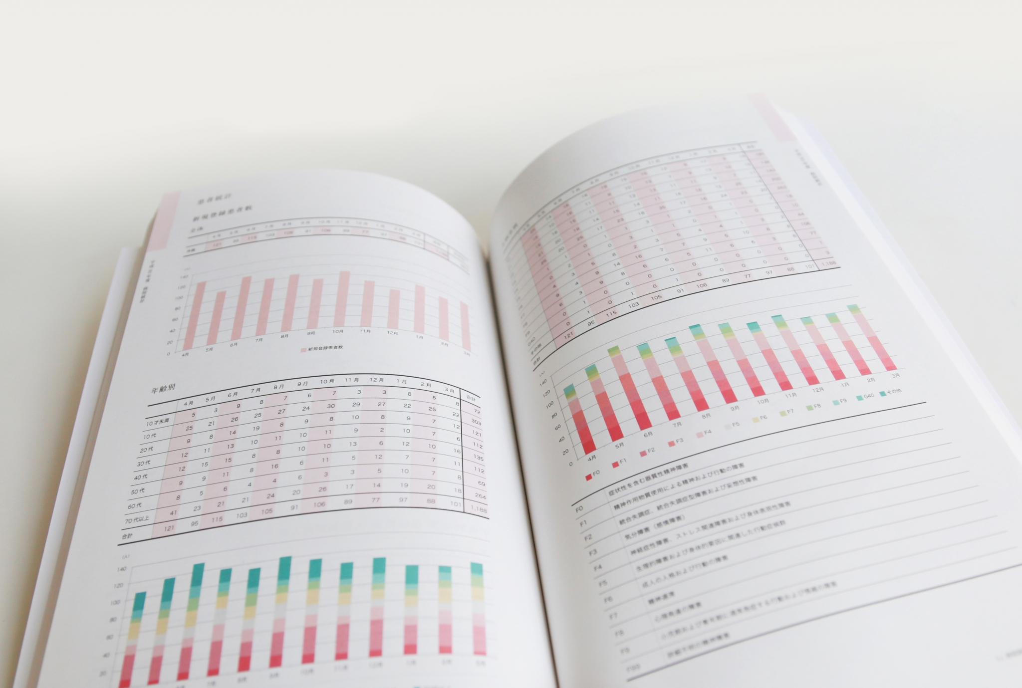 制作事例（WEB・印刷・動画・イラスト）：駒木野病院平成30年度業績集